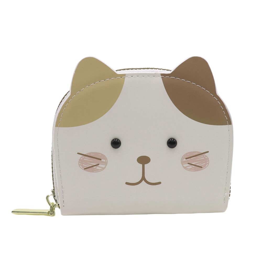 7177 Cute Cat Credit Card Holder Small RFID Wallet Slim Leather Card